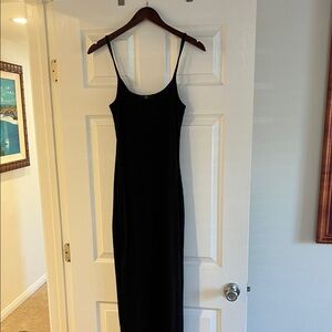 Classic Black Slip Dress - Women